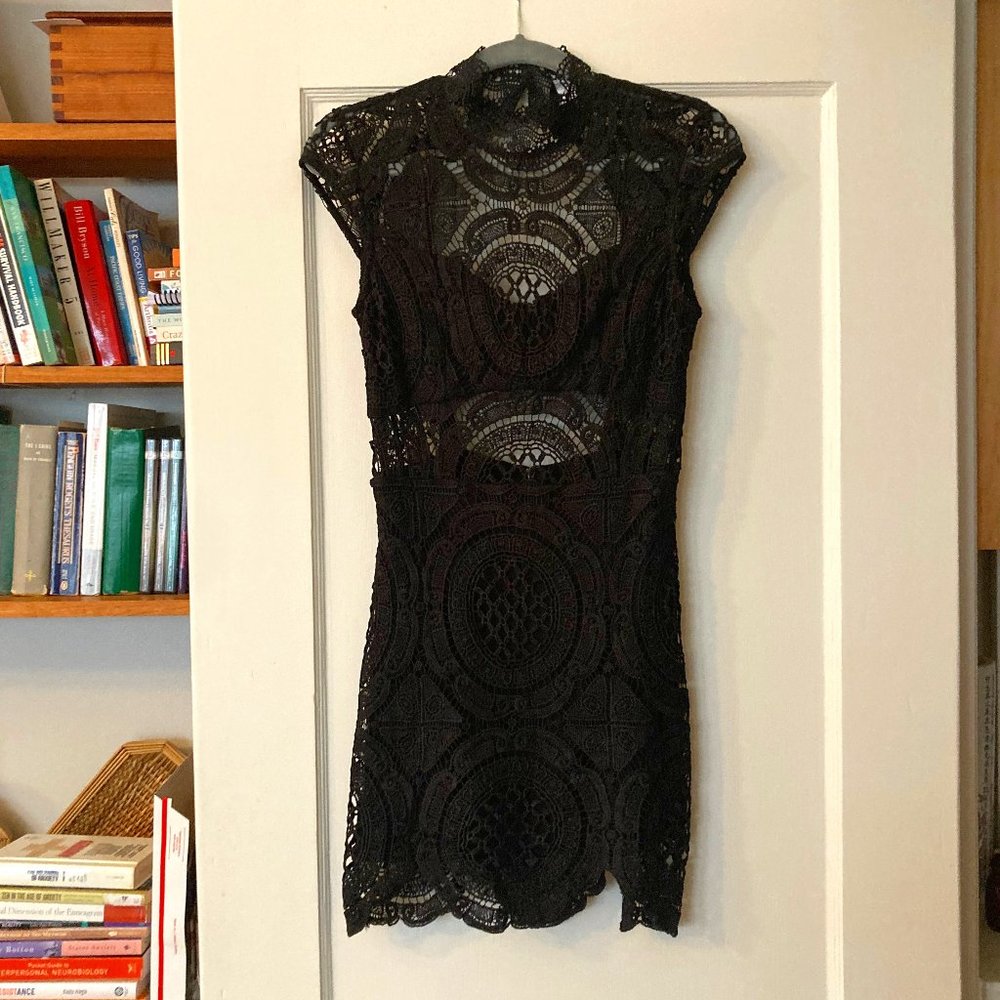 Bebe Black Lace Party Dress